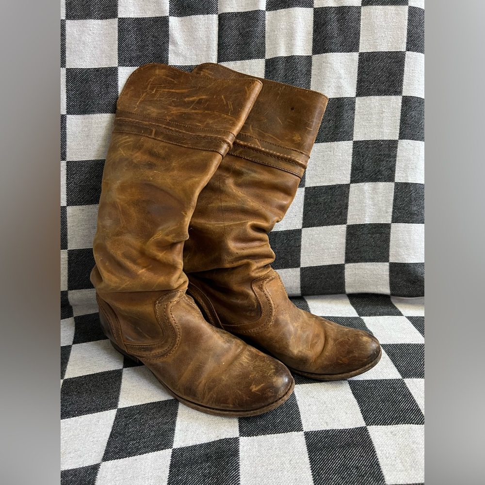 Frye Tan Leather Boots